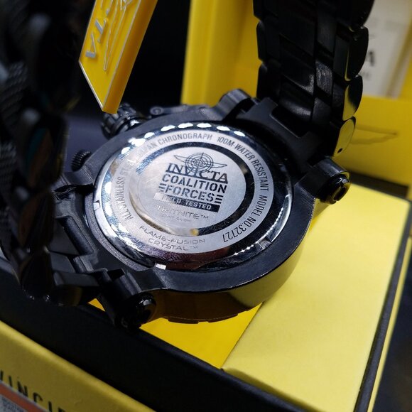 Invicta Men’s Coalition Forces Quartz Watch – 52mm Black Stainless Steel Case - Picture 5 of 9